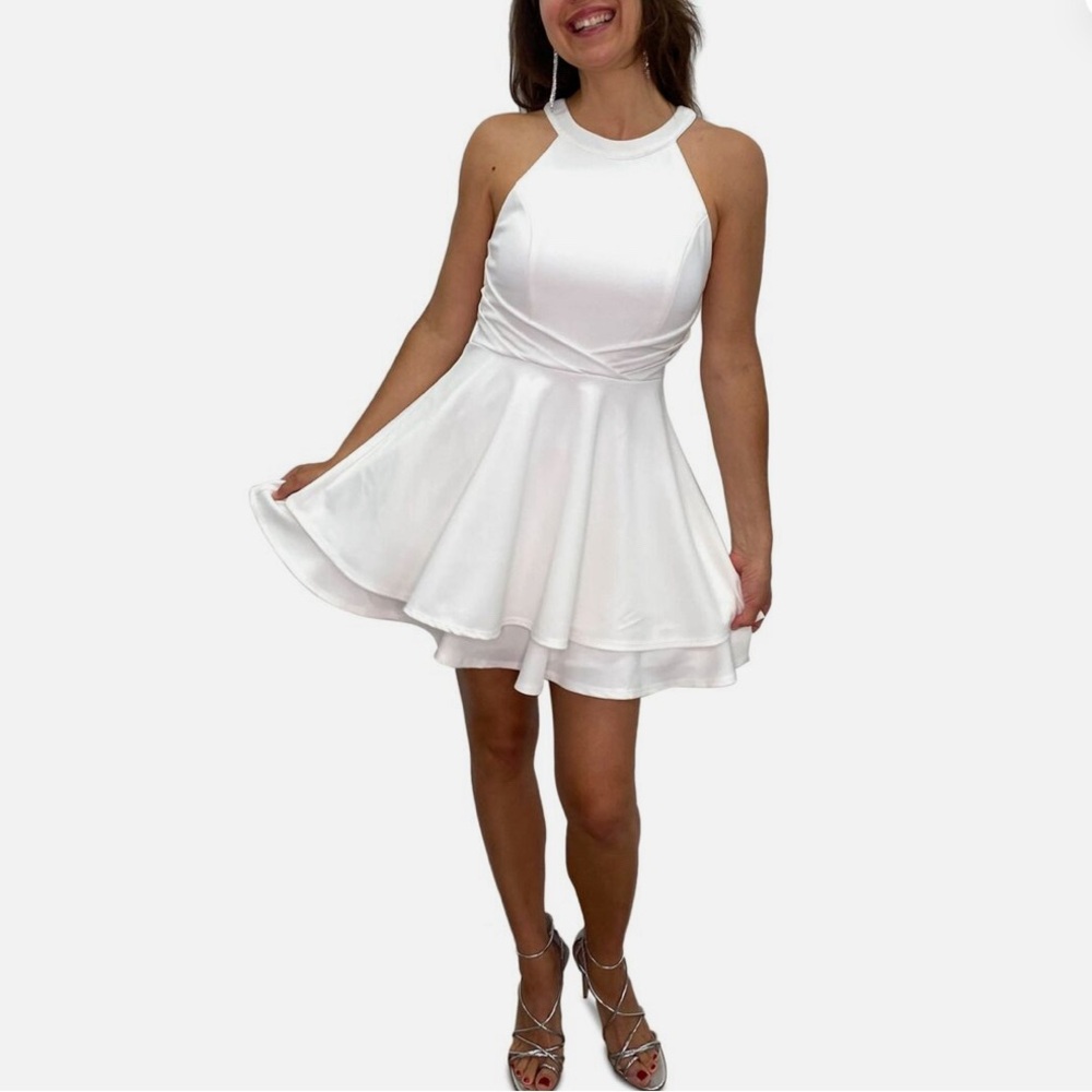 Women’s White Homecoming Dress.